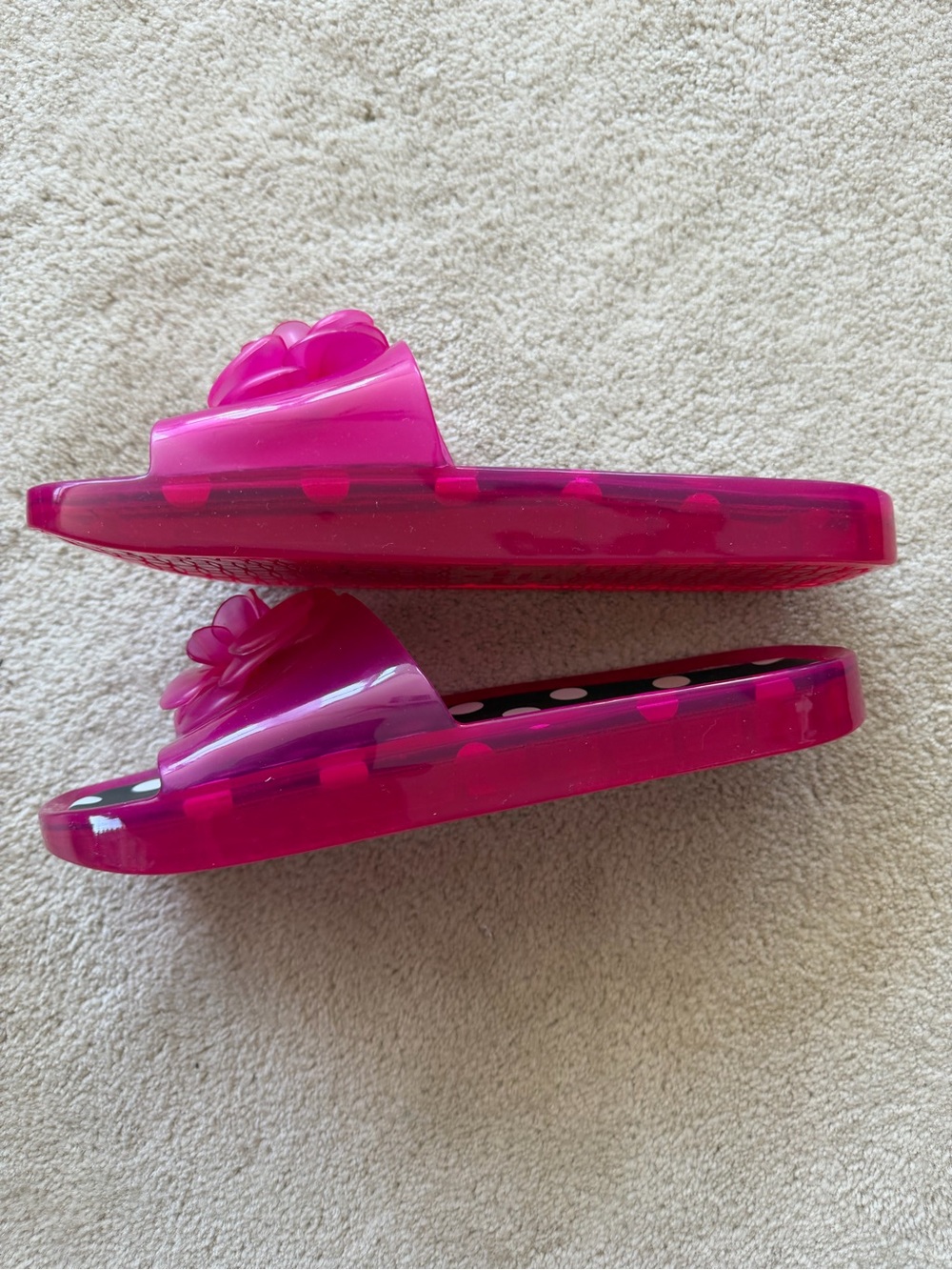 kate spade fuchsia camellia polka dot slide sandals - Picture 3 of 8